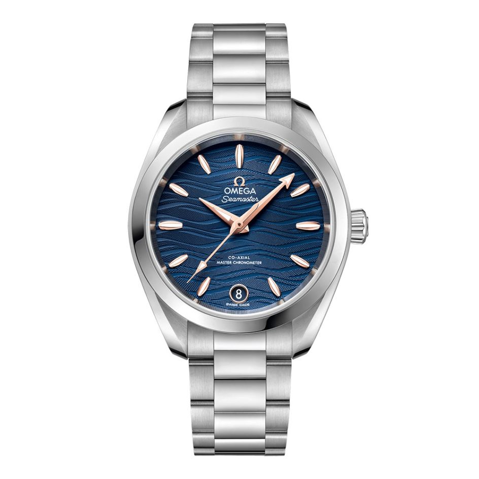 OMEGA Seamaster Aqua Terra Steel Blue & Rose Co-Axial Master Chronometer 34mm Women's Watch
