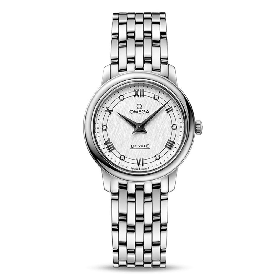 OMEGA De Ville Prestige Steel Silver & Diamond 27.4mm Women's Watch