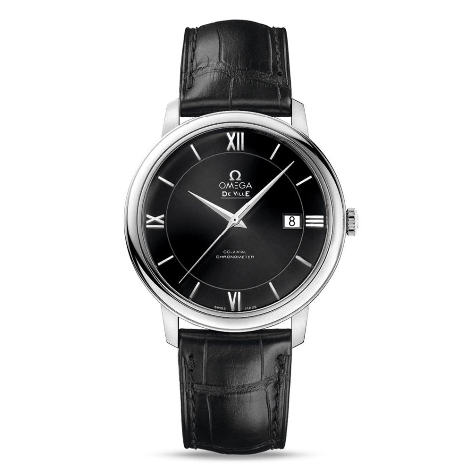 OMEGA De Ville Prestige Black Dial 39.5mm Automatic Men's Watch