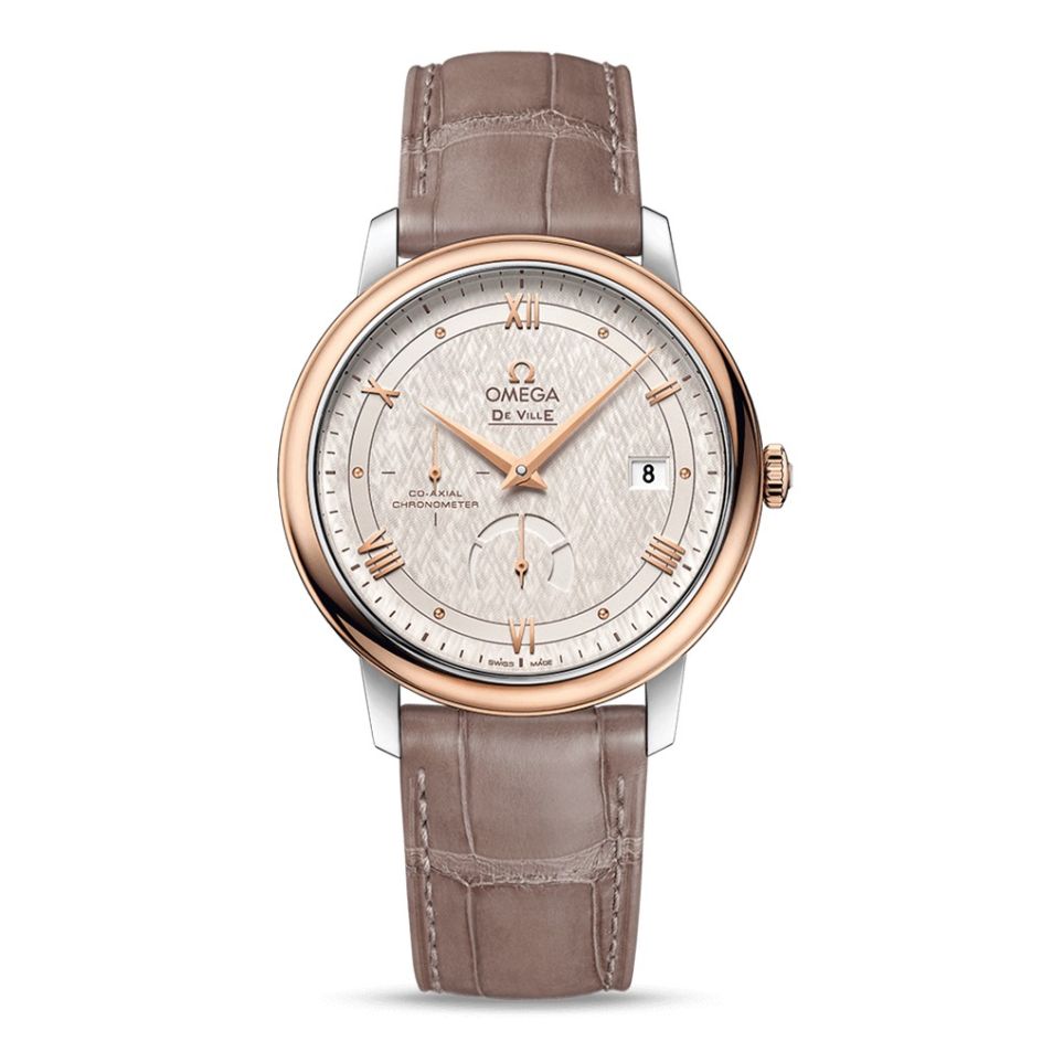 OMEGA De Ville Prestige Co-Axial Leather & 18ct Rose-Gold 39.5mm Automatic Men's Watch
