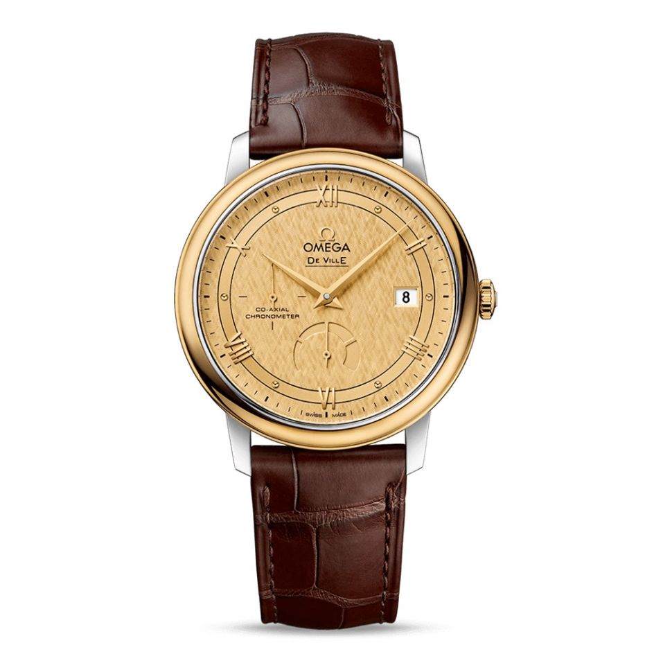 OMEGA De Ville Prestige Co-Axial Leather & 18ct Yellow-Gold 39.5mm Automatic Men's Watch