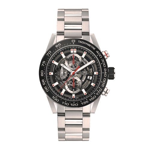 TAG Heuer Men's Carrera Black 43mm Automatic Chronograph Watch