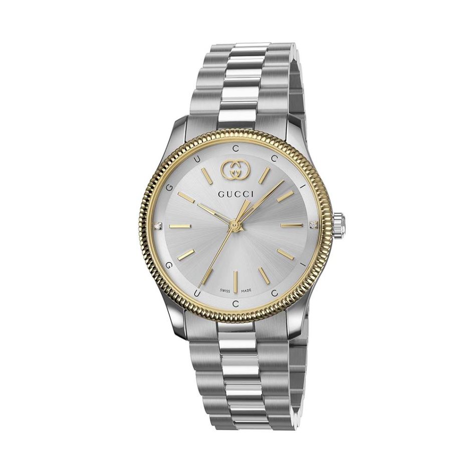 Gucci G-Timeless Stainless Steel & Silver Dial 29MM Watch