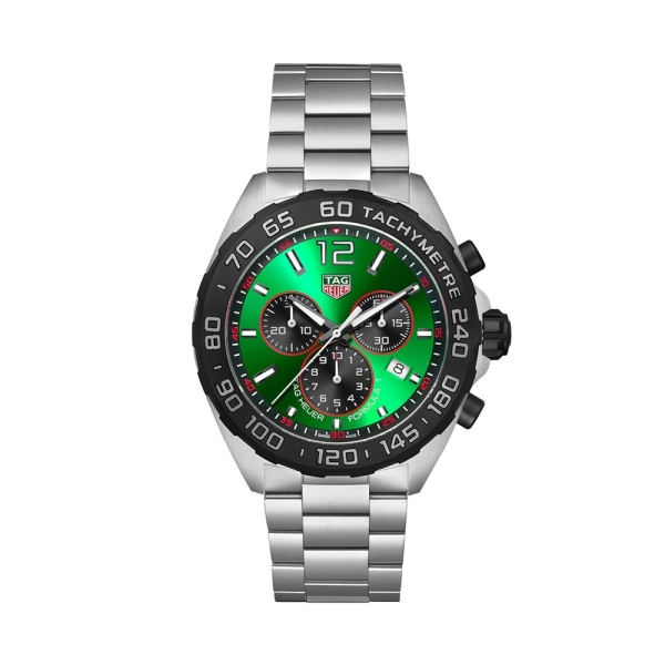 TAG Heuer Formula 1 Chronograph Green &amp; Stainless Steel 43MM Watch