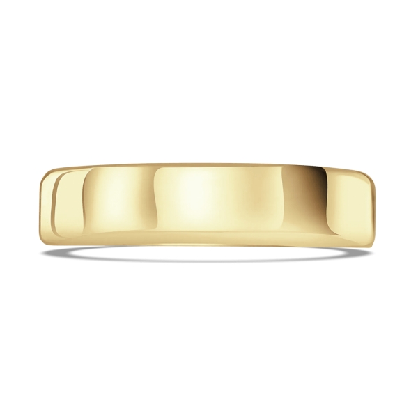 18CT Yellow Gold 5MM Flat Court Wedding Ring - 3