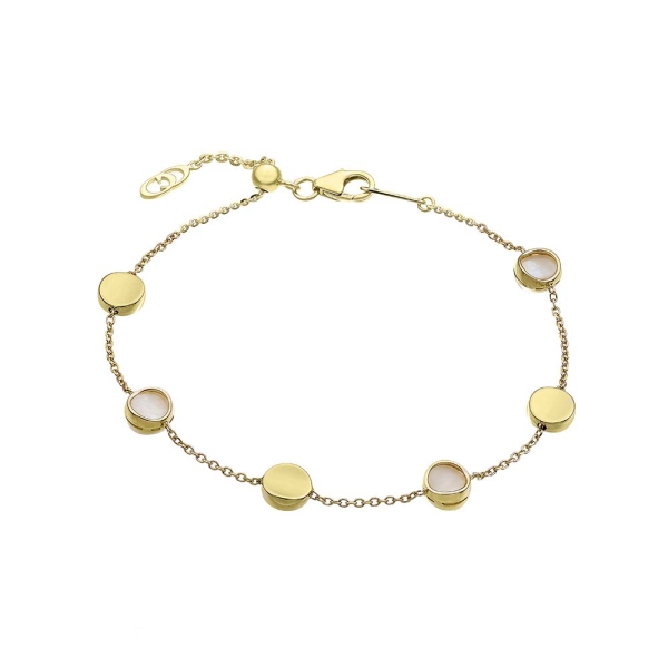 Chimento Armillas Glow Disc &amp; Mother of Pearl Spacer Bracelet