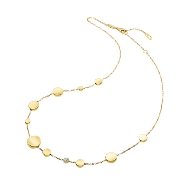 Chimento Armillas Glow Mixed Disc &amp; Diamond Spacer Necklace