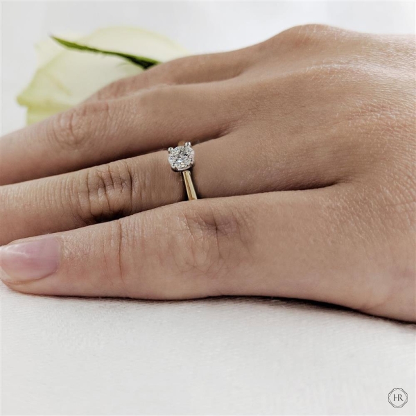 Engagement Ring - 18ct Yellow Gold 0.30ct Diamond Solitaire Ring - View 2
