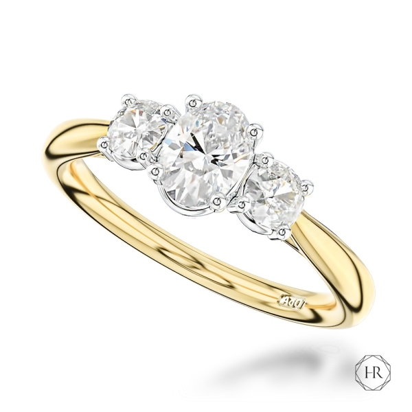 Engagement Ring - 18ct Yellow Gold 0.30ct Diamond Three Stone Ring