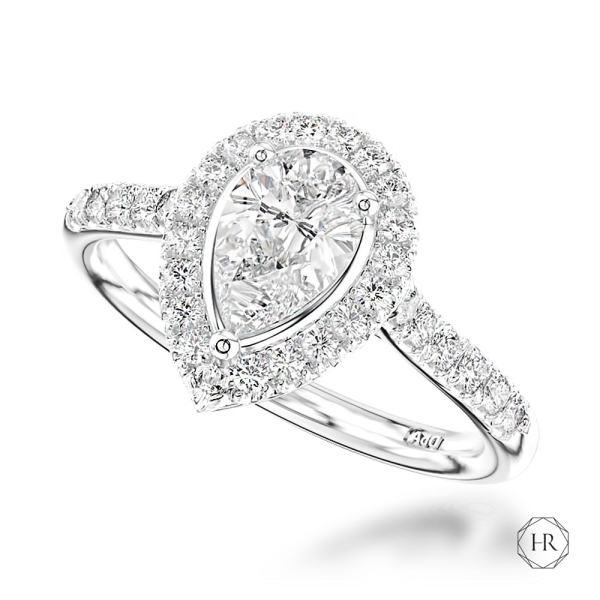Engagement Ring - Platinum 0.50ct Diamond Cluster Ring