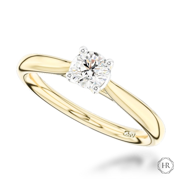 Engagement Ring - 18ct Yellow Gold 0.30ct Diamond Solitaire Ring