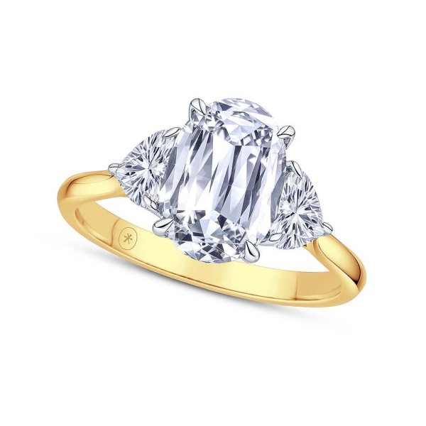 Growe Oval &amp; Heart Laboratory Grown Diamond Three Stone Engagement Ring