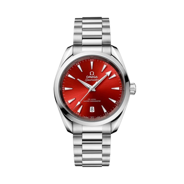 OMEGA Seamaster Aqua Terra 150M Steel &amp; Red 38MM Date Watch
