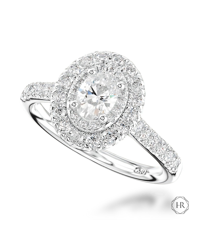 Engagement Ring - Platinum 0.50ct Diamond Cluster Ring