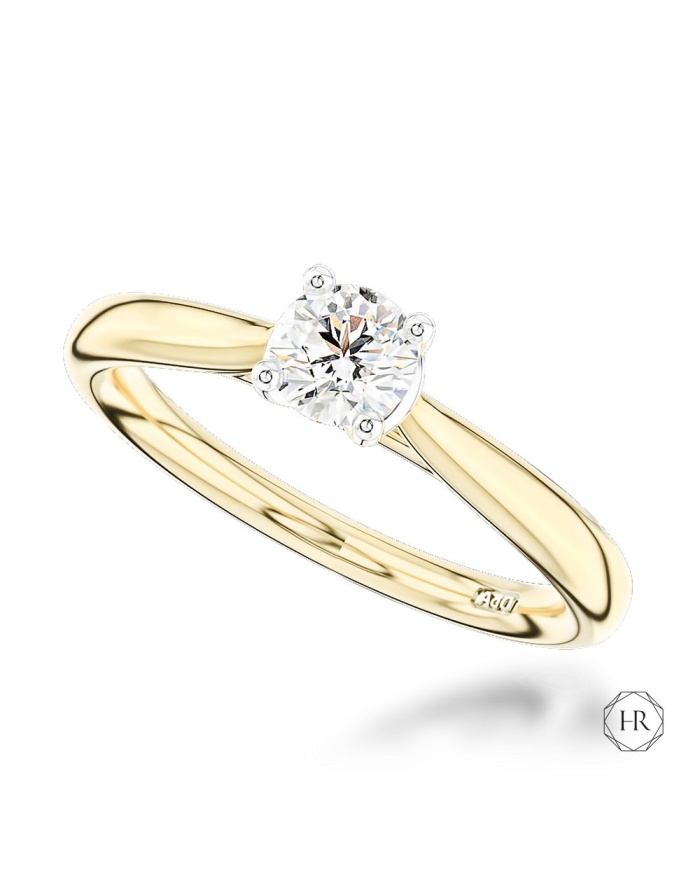 Engagement Ring - 18ct Yellow Gold 0.30ct Diamond Solitaire Ring