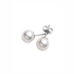 Mikimoto Ladies Classic 7.5mm A Pearl Stud Earrings in White Gold