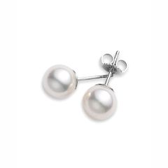 Mikimoto Ladies Classic 8mm A Pearl Stud Earrings in White Gold