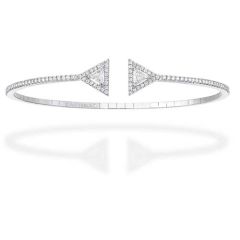 Messika Thea Skinny Diamond 18ct White Gold Pav&eacute; Bracelet