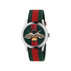 Gucci Le Marche Des Merveilles Bee Steel & Green 38 mm Watch