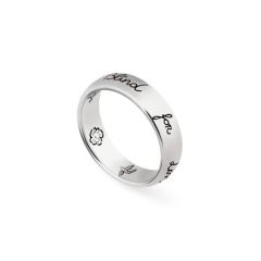 Gucci Blind For Love Sterling Silver Band Ring