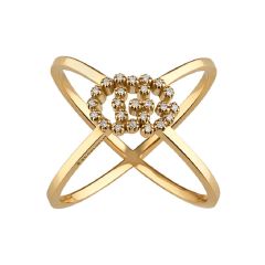 Gucci GG Running X Ring in 18 ct Gold