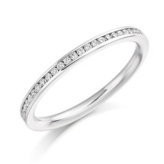 Diamond Channel-Set 0.20CT Platinum Ring