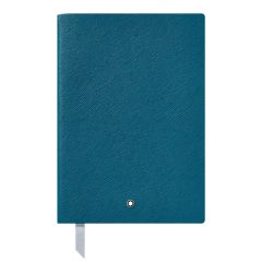 Montblanc Fine Stationery Petrol Blue Leather Lined Notebook