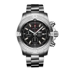 Breitling Super Avenger Chronograph Steel & Black 48mm Watch