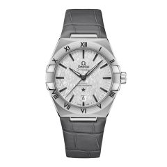 OMEGA Constellation Steel & Grey Leather 39mm Automatic Watch