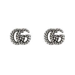 Gucci GG Marmont Sterling Silver Rope Stud Earrings