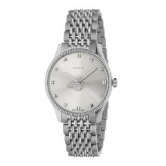 Gucci G-Timeless Steel & Silver Dial 36MM Watch