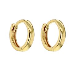 9CT Yellow-Gold Creole Huggie Hoop Earrings