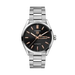TAG Heuer Carrera Steel Black & Rose-Gold 41MM Day Date Automatic Watch