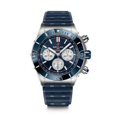 Breitling Super Chronomat B01 Steel & Blue Strap 44MM Chronograph Watch