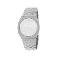 GUCCI 25H Stainless Steel & Silver Dial 38MM Watch