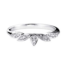 Platinum & Diamond 0.10CT Five Leaf Ring
