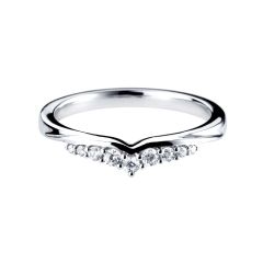 Platinum & Diamond 0.16CT Tiara Wishbone Ring