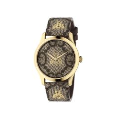 Gucci G-Timeless GG Supreme Bee Gold 38MM Watch