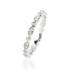 Juliet Original Diamond 18CT White-Gold Half-Set Ring