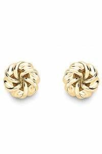 9CT Yellow-Gold Knotted Stud Earrings