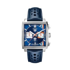 TAG Heuer Monaco x Gulf Steel & Blue 39MM Chronograph Watch