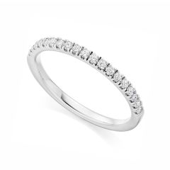 Platinum & Diamond 0.25CT Micro-Claw Half-Set Eternity Ring