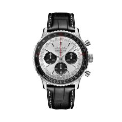Breitling Navitimer B01 Chronograph Steel Silver & Leather 43MM Men&rsquo;s Watch