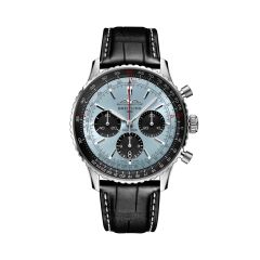 Breitling Navitimer B01 Chronograph Steel Ice Blue & Leather 43MM Watch