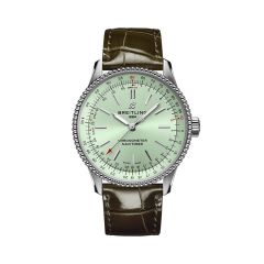 Breitling Navitimer Automatic Steel Green & Leather 35MM Watch