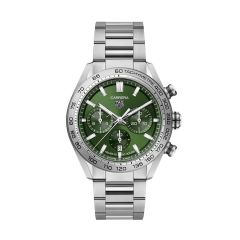 TAG Heuer Carrera Steel & Green 44MM Automatic Chronograph Watch