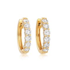 Diamond & 18CT Yellow-Gold Huggie Hoop Earrings