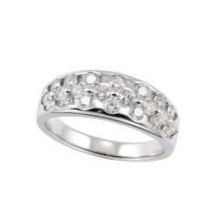 Platinum & Diamond Cluster Dress Ring