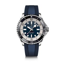 Breitling Superocean Automatic 44MM Steel Blue & Silicone Watch