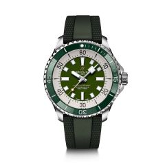 Breitling Superocean Automatic 44MM Steel Green & Silicone Watch